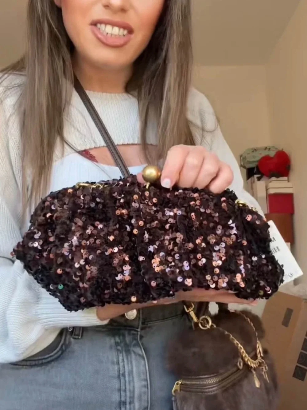 Zara handheld sequin